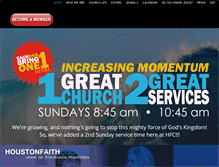 Tablet Screenshot of houstonfaithchurch.com